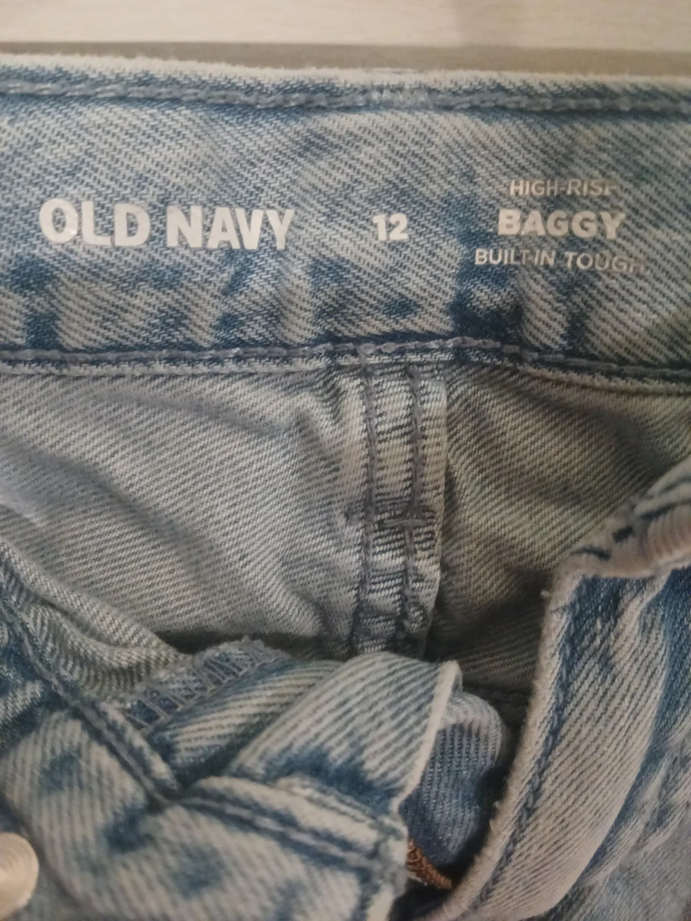 Old Navy Light Blue Wide Leg Cargo Jeans